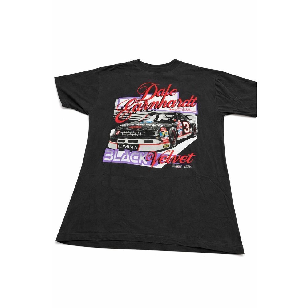 Vintage Dale Earnhardt T Shirt Mens Large Black Single Stitch Black Velvet